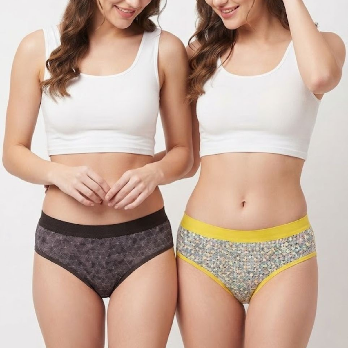 Women's Cotton Blend Low Rise Seamed panty set for women | Underwear for Women combo