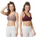 Elen Vosky Bra for Women (Pack of 2) | Seamless Non-Padded Bra|Breathable Cotton Fabric | Comfortable Everyday Wear | Wireless Support