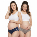 Elen Vosky Maternity Panties for Women (Pack of 2) | Soft Modal Pregnancy Panty | Full Coverage | Stretch Fit | Pregnancy Comfort