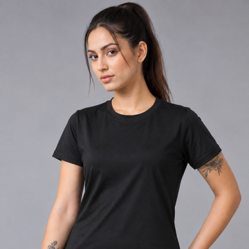Gym tshirt for women workout | Activewear T-Shirt for Yoga, Workout, Gym I Round Neck Half Sleeve T-Shirt for Women's