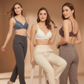 Elen Vosky Bra for Women | Seamless, Padded Bra | Comfortable Everyday Wear | Lightly Lined Wireless Support | Breathable Cotton Lycra Fabric (Pack of 3)