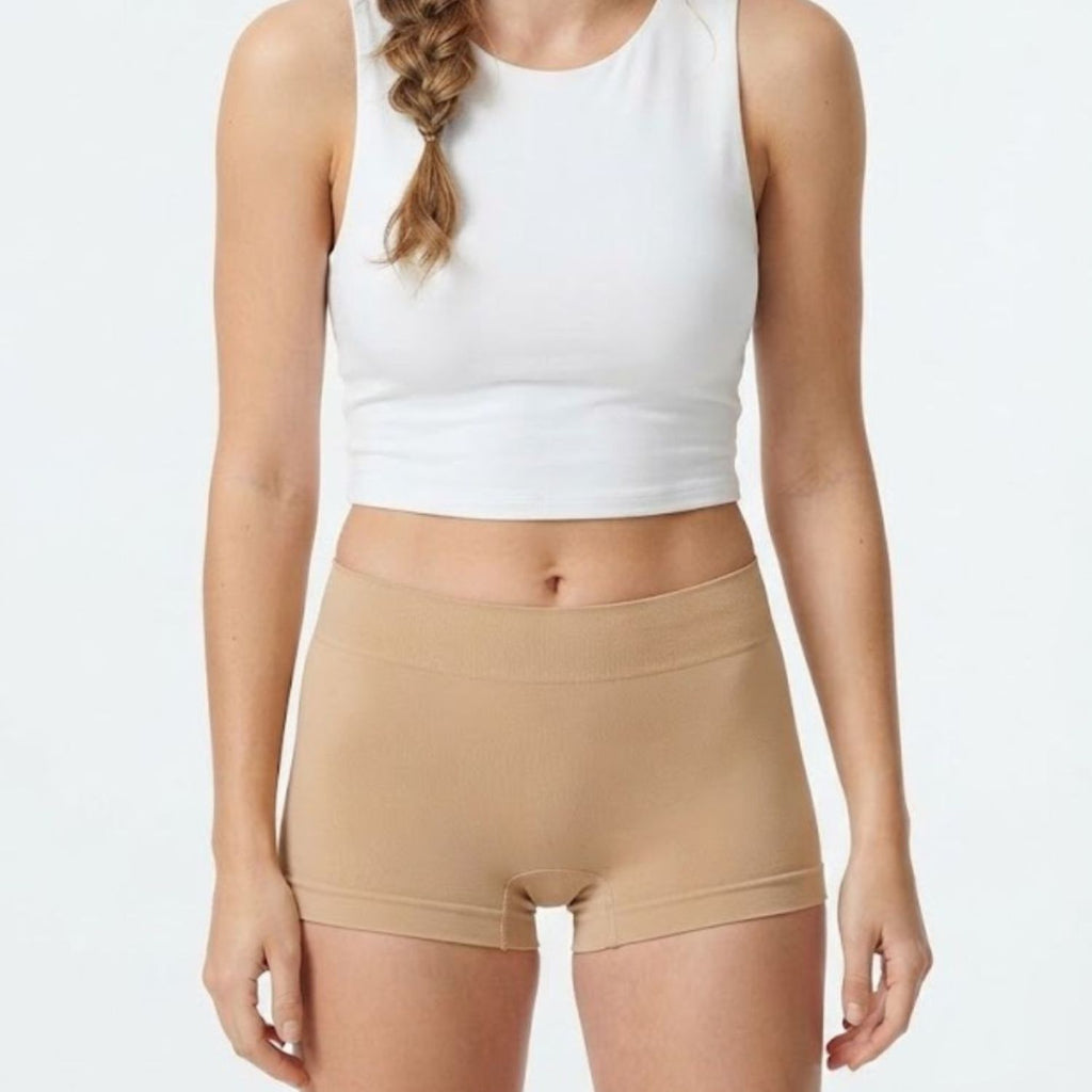 Premium Mid Waist Seamless Shorts for Girls and Women Spandex Boy Shorts Panties (Pack of 1)(2011-SK)