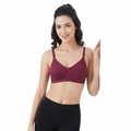 Elen Vosky Non-Padded Bra for Women | Seamless Wireless | 3-Hook Back Closure | Adjustable Shoulder Straps | Breathable Cotton Fabric | Everyday Wear