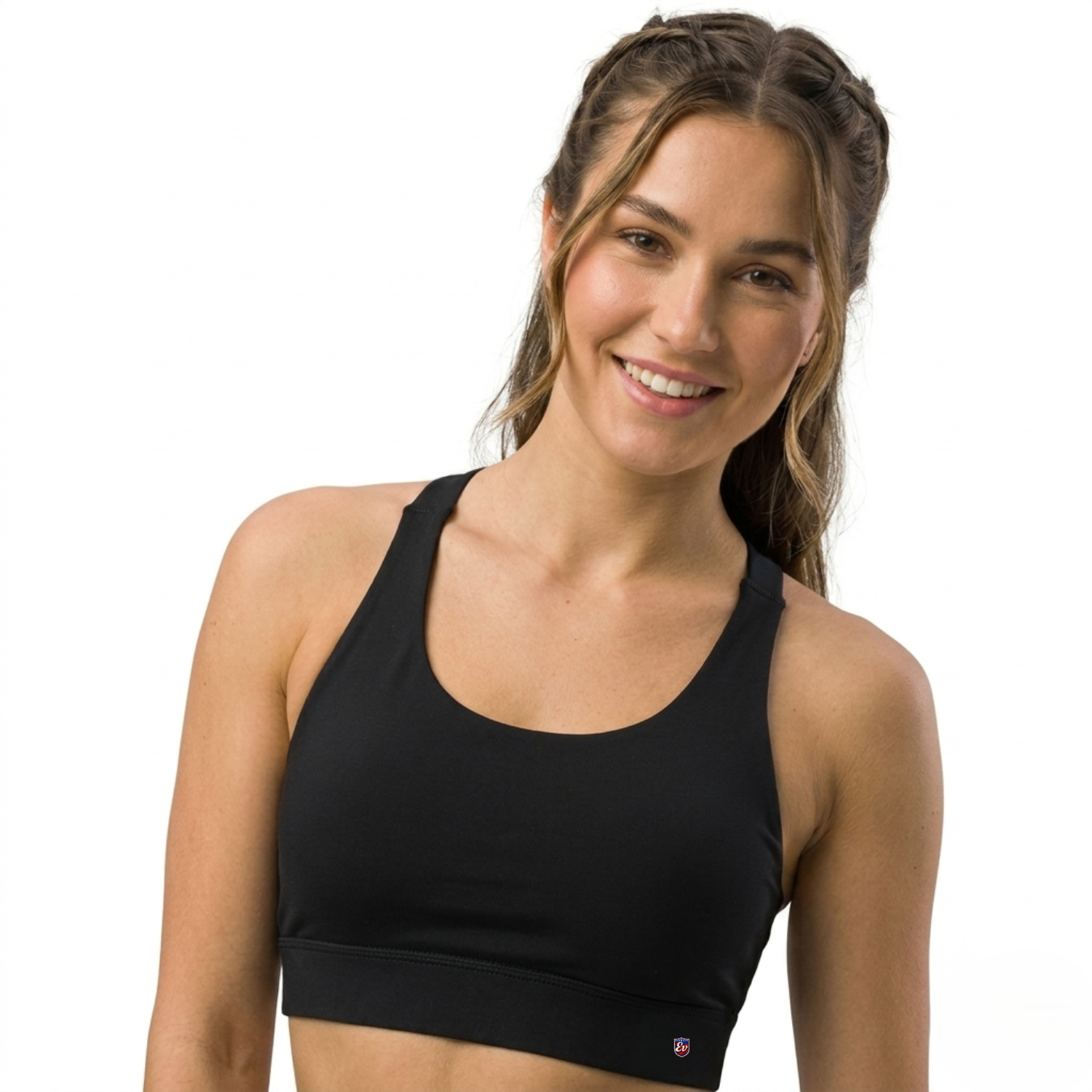 Elen Vosky Criss Cross Back Sports Bra for women | Wirefree Medium Support Workout Bra | Activewear for  Yoga, Gym, Training