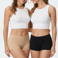 Premium Mid Waist Seamless Shorts for Girls and Women Spandex Boy Shorts Panties (Pack of 2)(2011-BK-SK)