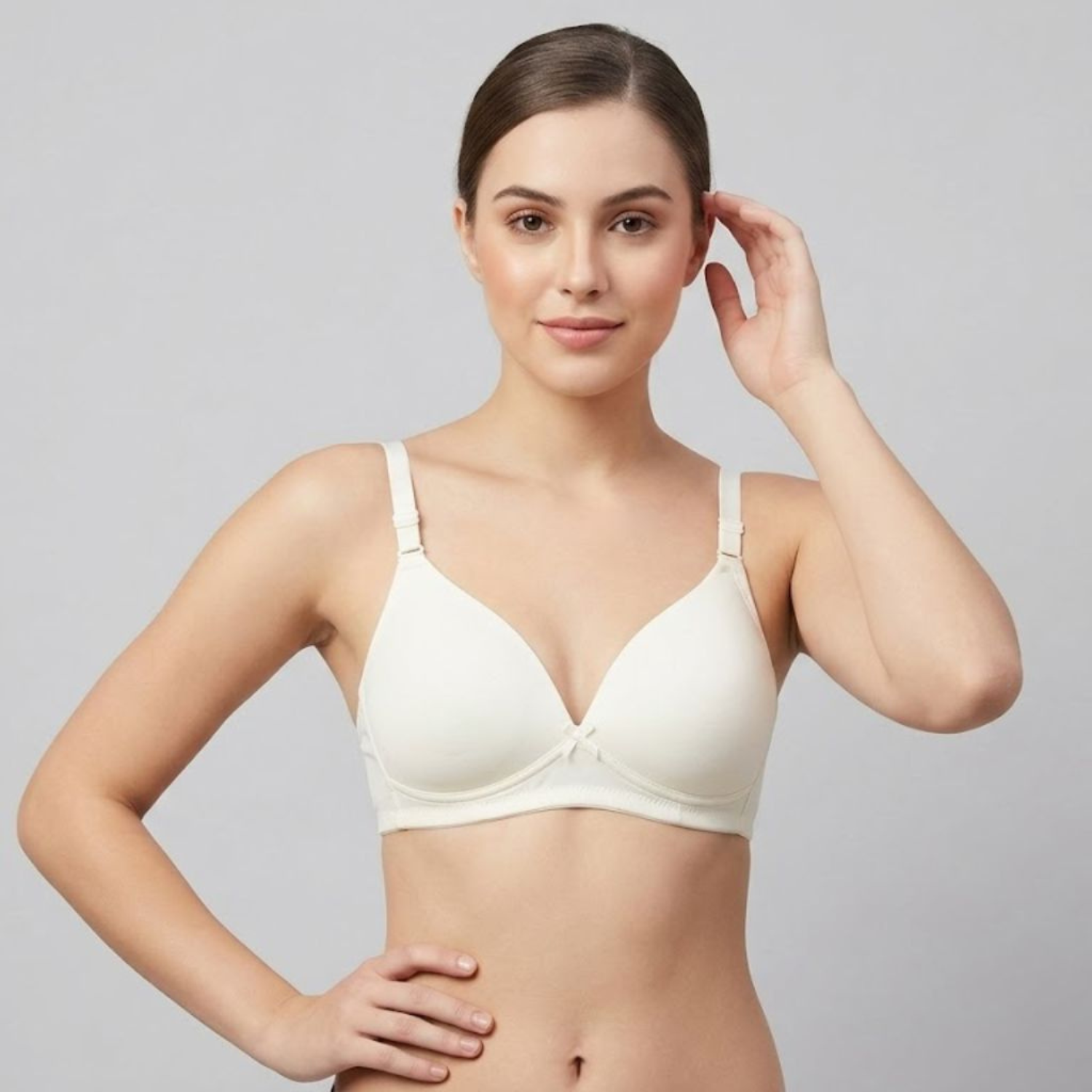 Elen Vosky Bra for Women | Seamless, Padded Bra | Comfortable Everyday Wear | Lightly Lined Wireless Support | Breathable Cotton Lycra Fabric