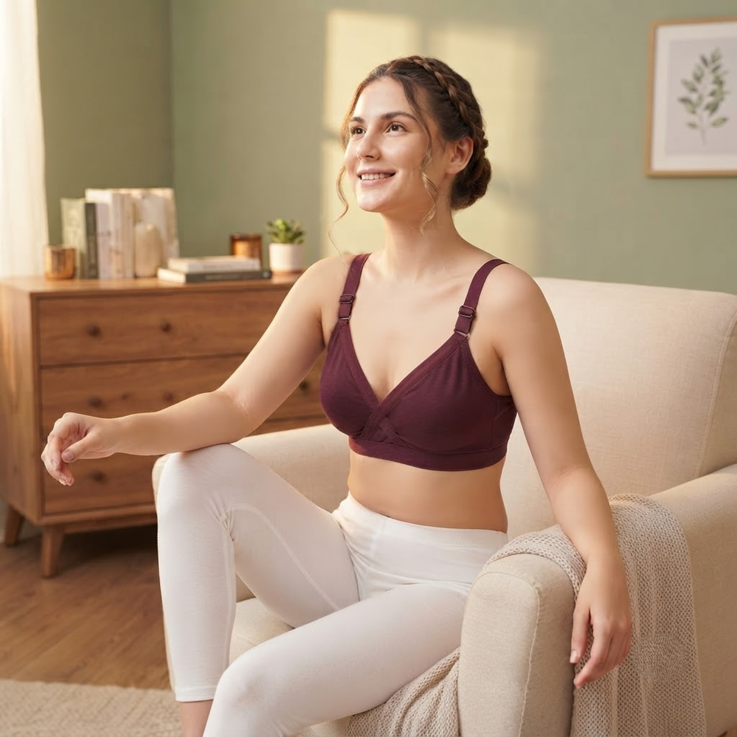 Elen Vosky Bra for Women (Pack of 2) | Seamless Non-Padded Bra|Breathable Cotton Fabric | Comfortable Everyday Wear | Wireless Support