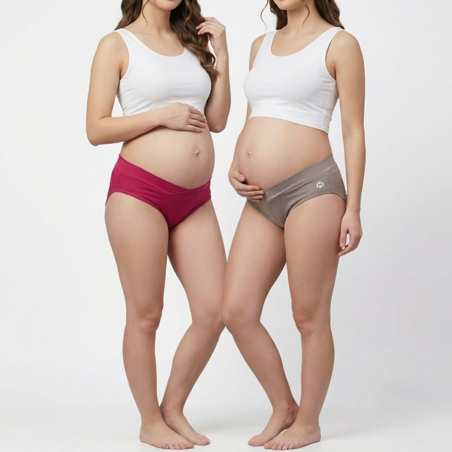 Elen Vosky Maternity Panties for Women (Pack of 2) | Soft Modal Pregnancy Panty | Full Coverage | Stretch Fit | Pregnancy Comfort