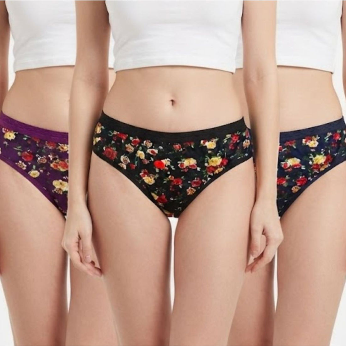 Women's Cotton Blend Low Rise Seamed panty set for women | Underwear for Women combo