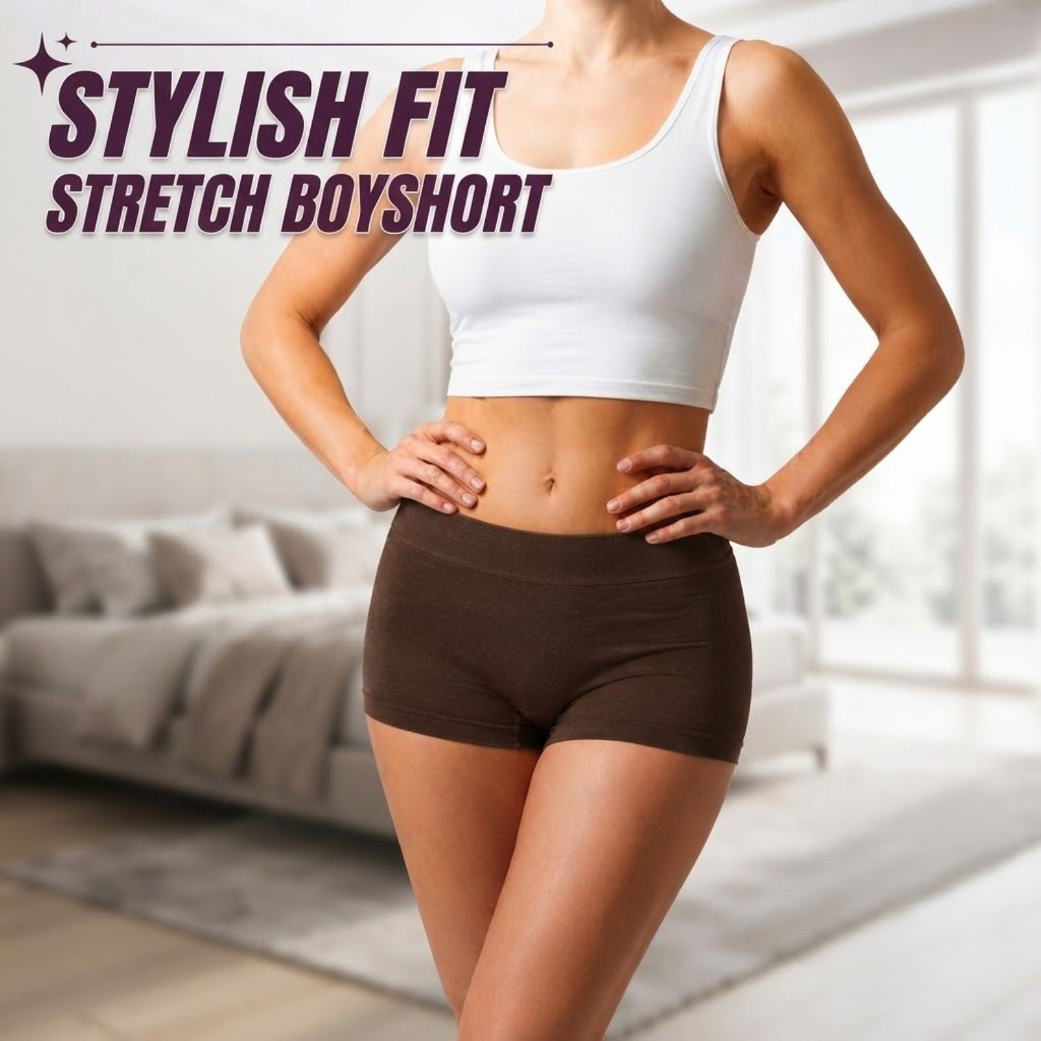 Premium Mid Waist Seamless Shorts for Girls and Women Spandex Boy Shorts Panties (Pack of 3)(2011-SK-BR-GY)