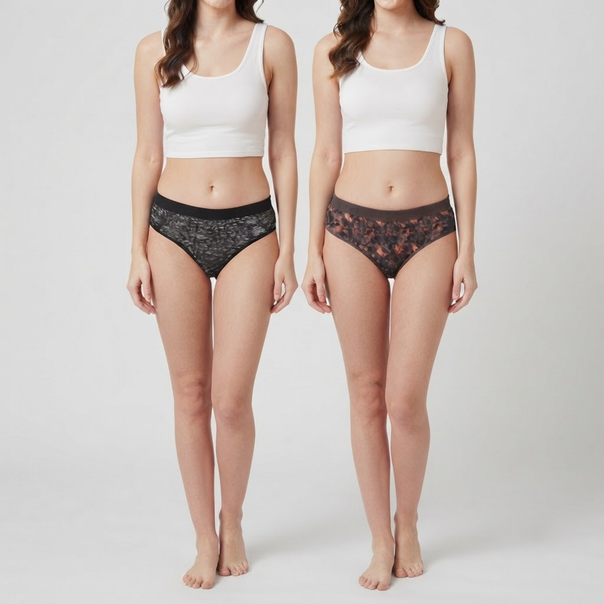 Elen Vosky Soft Cotton  Panties for Women (Pack of 2) | Mid Rise Full Coverage Hipster Panties | Soft Stretch Waistband | Anti Odor Comfortable Everyday Wear