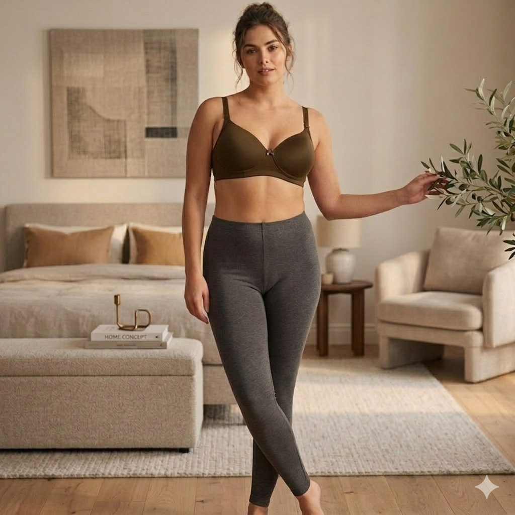 Elen Vosky Padded Bra for Women | Push-Up Seamless Adjustable Shoulder Bra | Comfortable Everyday Wear | Lightly Lined Wireless Support | Soft Breathable Lingerie
