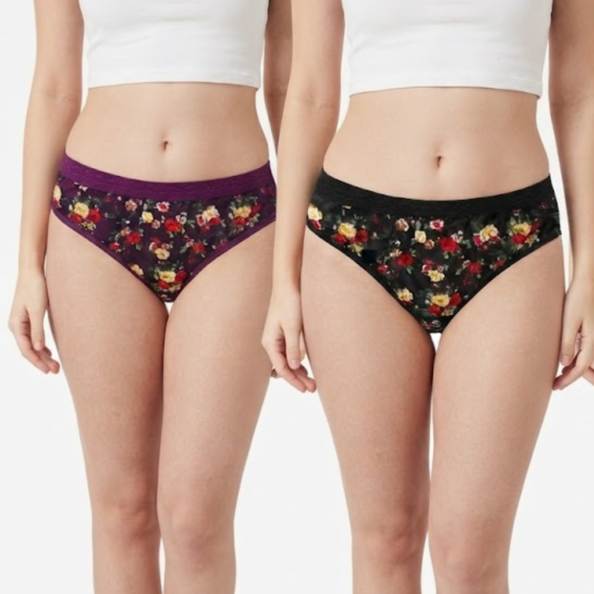 Women's Cotton Blend Low Rise Seamed panty set for women | Underwear for Women combo