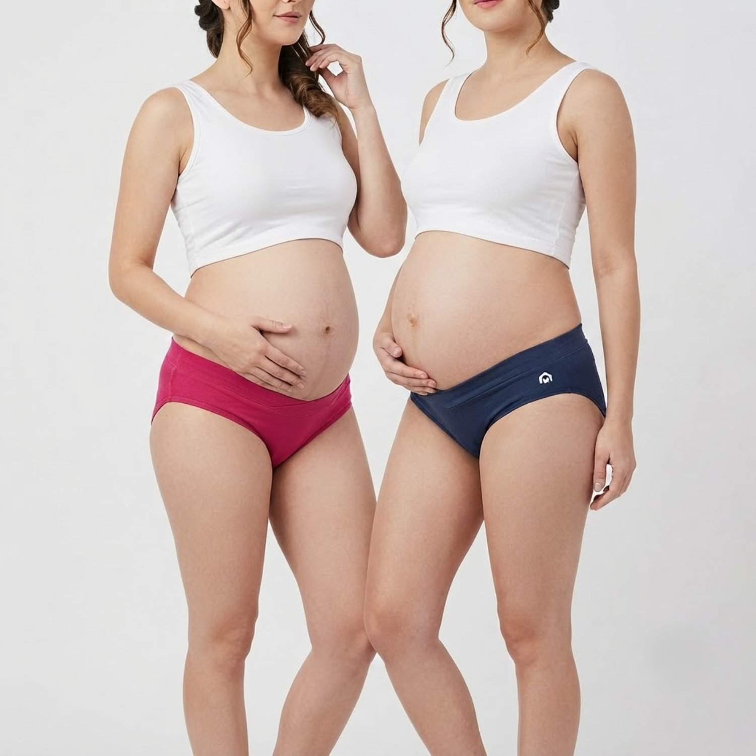 Elen Vosky Maternity Panties for Women (Pack of 2) | Soft Modal Pregnancy Panty | Full Coverage | Stretch Fit | Pregnancy Comfort