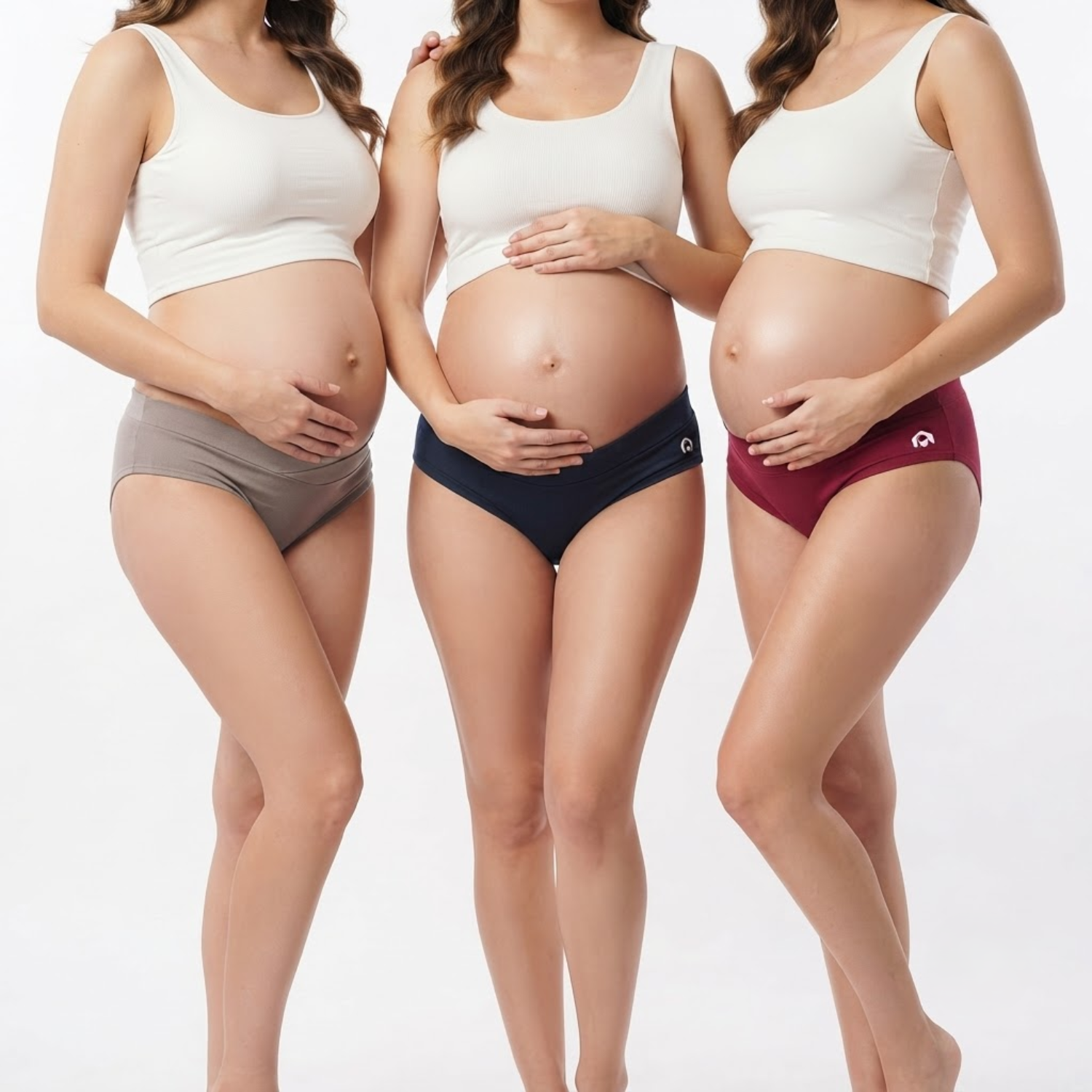 Elen Vosky Maternity Panties for Women (Pack of 3) | Soft Modal Pregnancy Panty | Full Coverage | Stretch Fit | Pregnancy Comfort