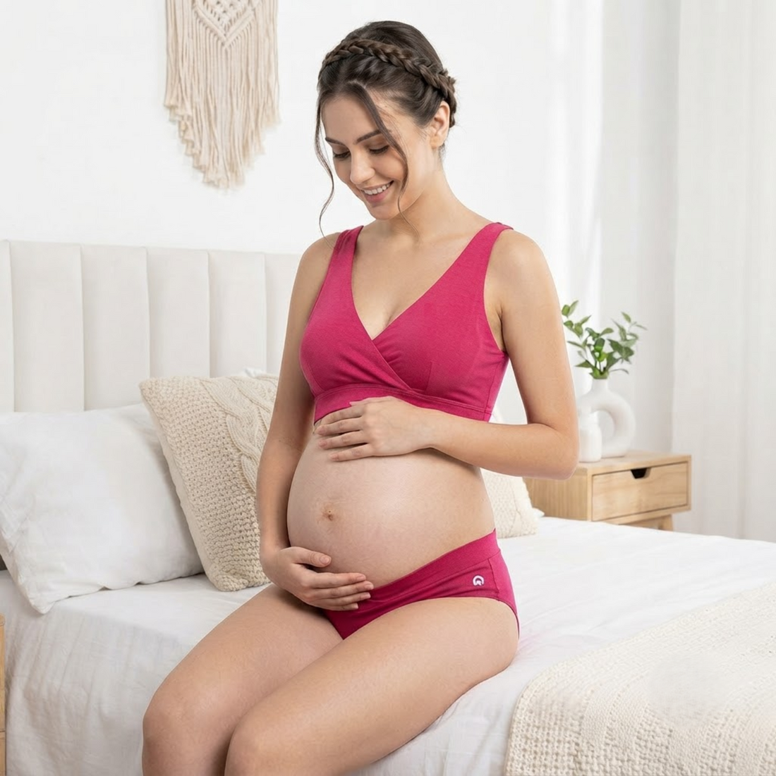 Maternity Nursing Bra panty Set: Full Coverage, Padded, Cotton, Comfortable Fit by Elen Vosky