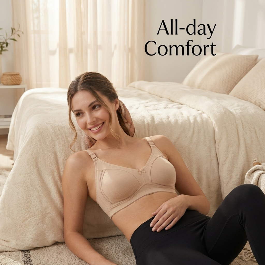 Elen Vosky Premium Women Bra Combo | Seamless Non-Padded Bra with Center Bow Design | 3-Hook Closure | Soft Fine Cotton Fabric | All-Day Comfort(B28)