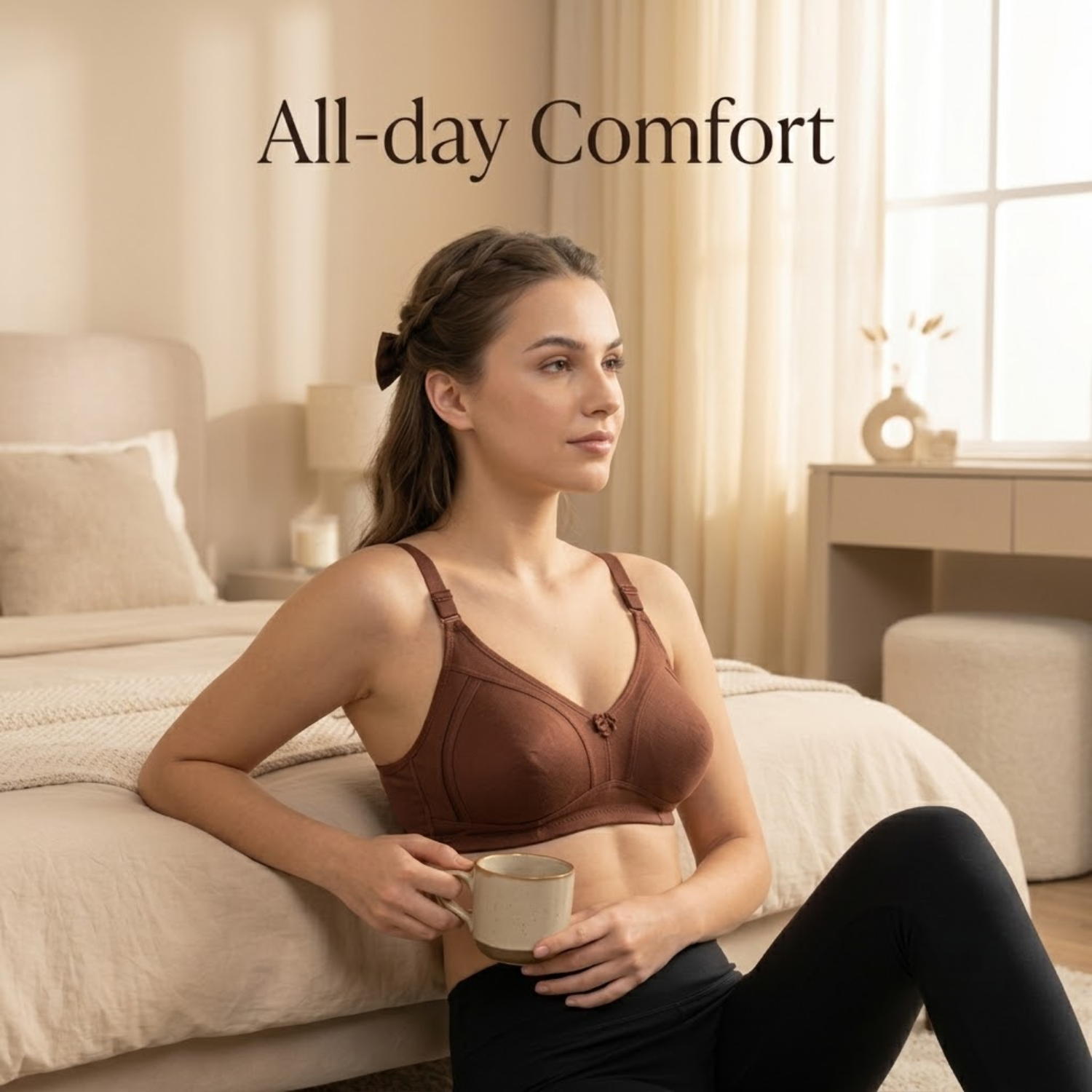 Elen Vosky Premium Women Bra Combo | Seamless Non-Padded Bra with Center Bow Design | 3-Hook Closure | Soft Fine Cotton Fabric | All-Day Comfort(B28)
