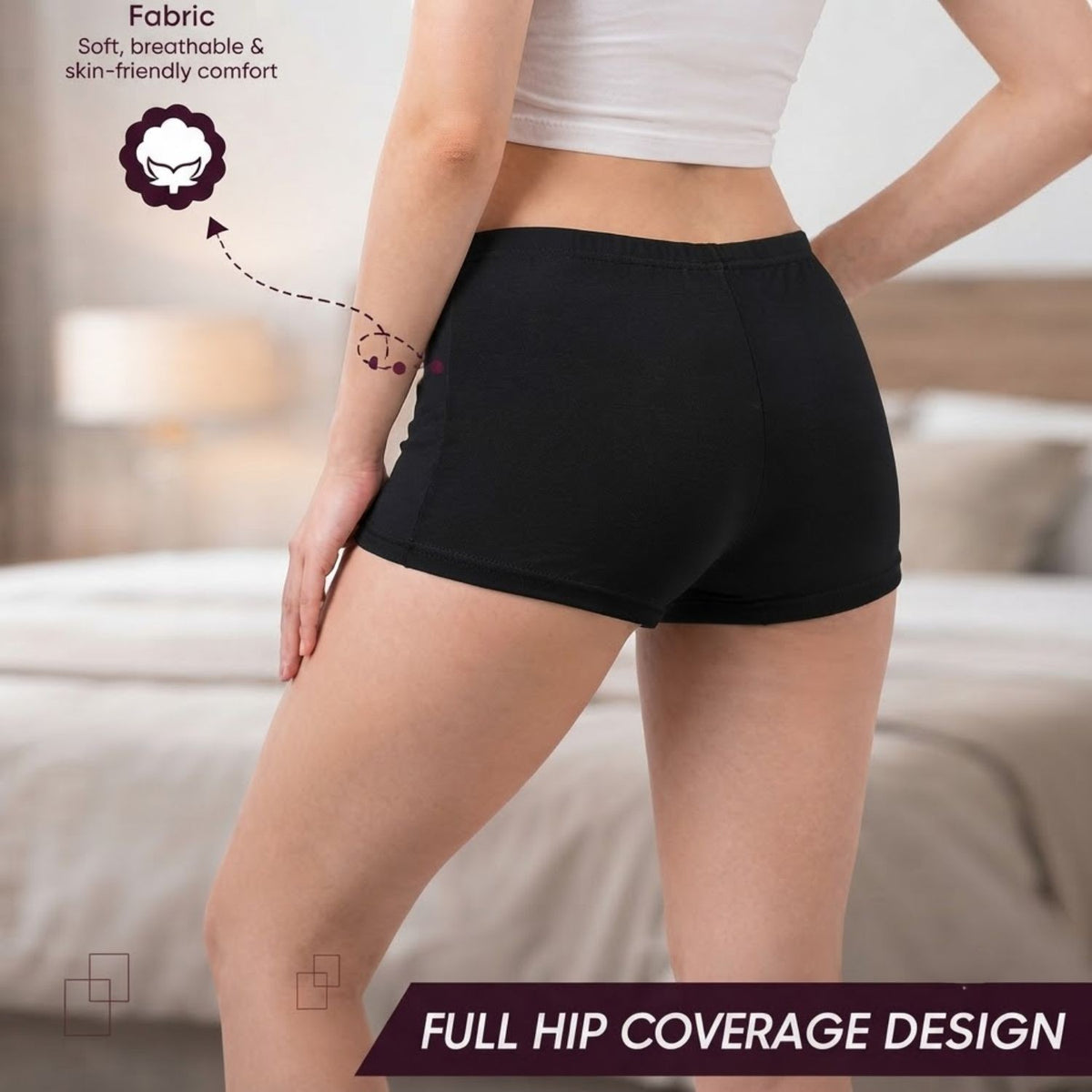 Premium Mid Waist Seamless Shorts for Girls and Women Spandex Boy Shorts Panties (Pack of 3)(2011-BK-SK-GY)