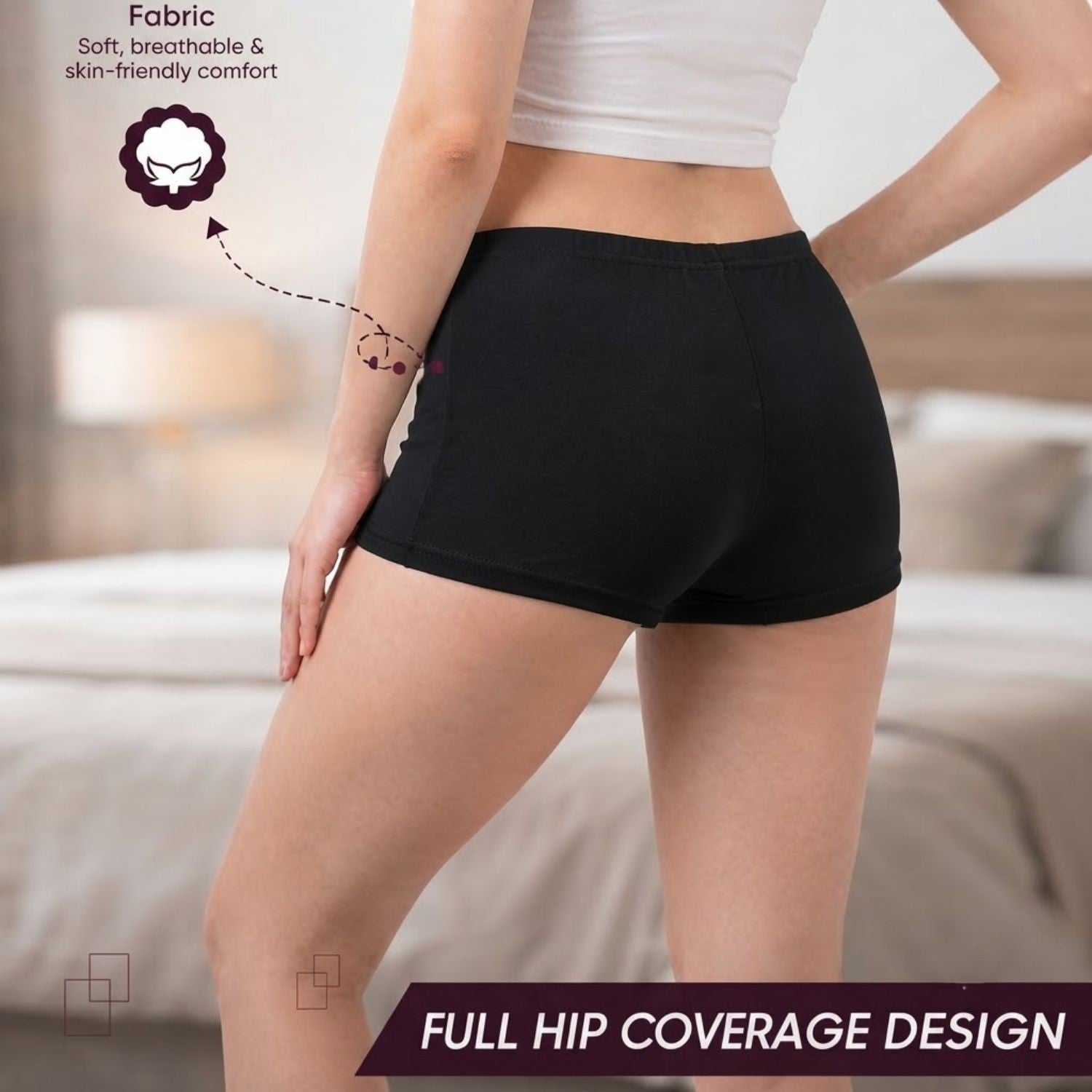 Premium Mid Waist Seamless Shorts for Girls and Women Spandex Boy Shorts Panties (Pack of 3)(2011-BK-SK-GY)
