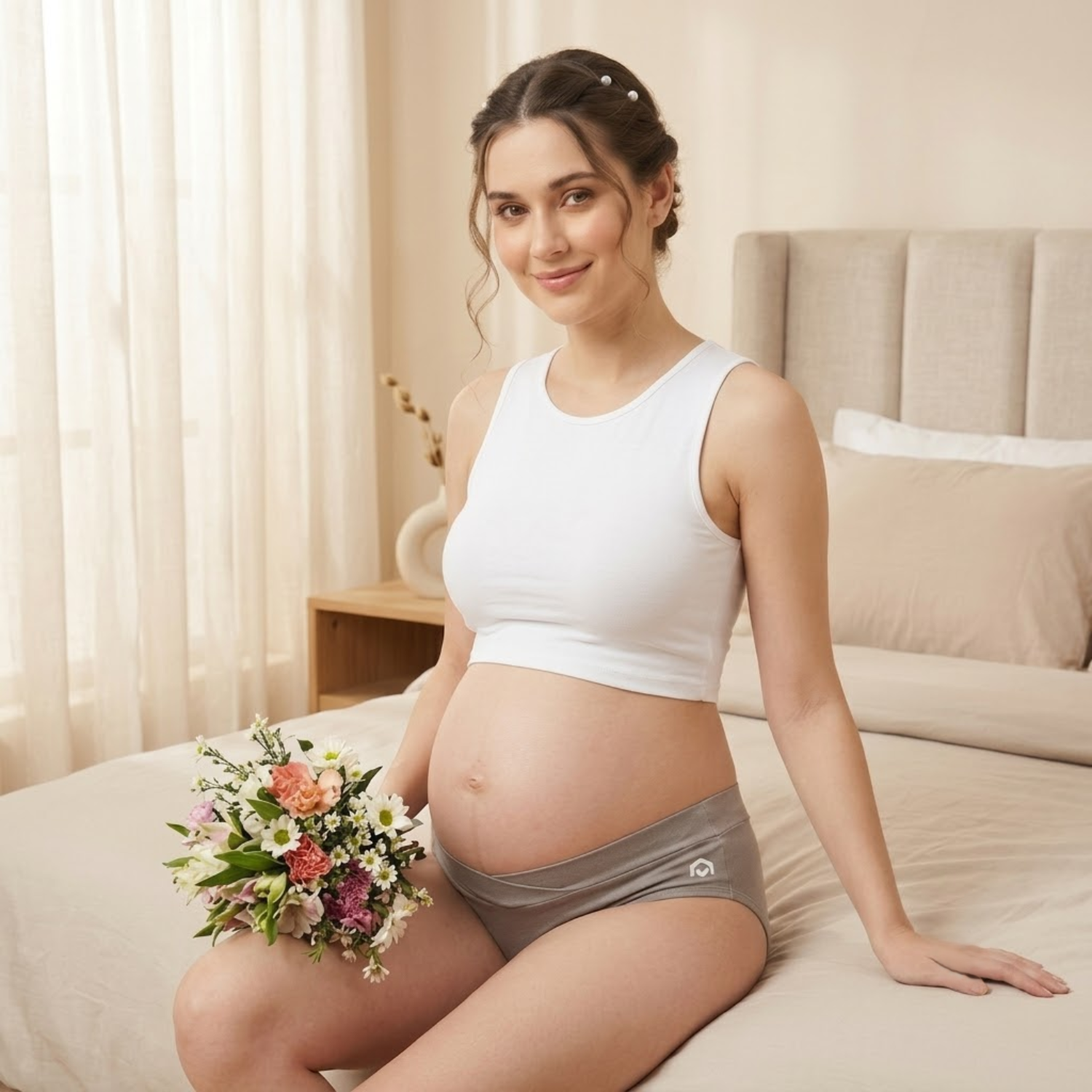 Elen Vosky Maternity Panties for Women | Soft Modal Pregnancy Panty | Full Coverage | Stretch Fit | Pregnancy Comfort