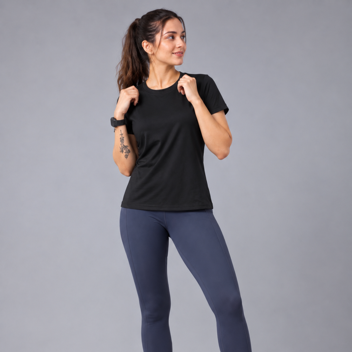 Gym tshirt for women workout | Activewear T-Shirt for Yoga, Workout, Gym I Round Neck Half Sleeve T-Shirt for Women's