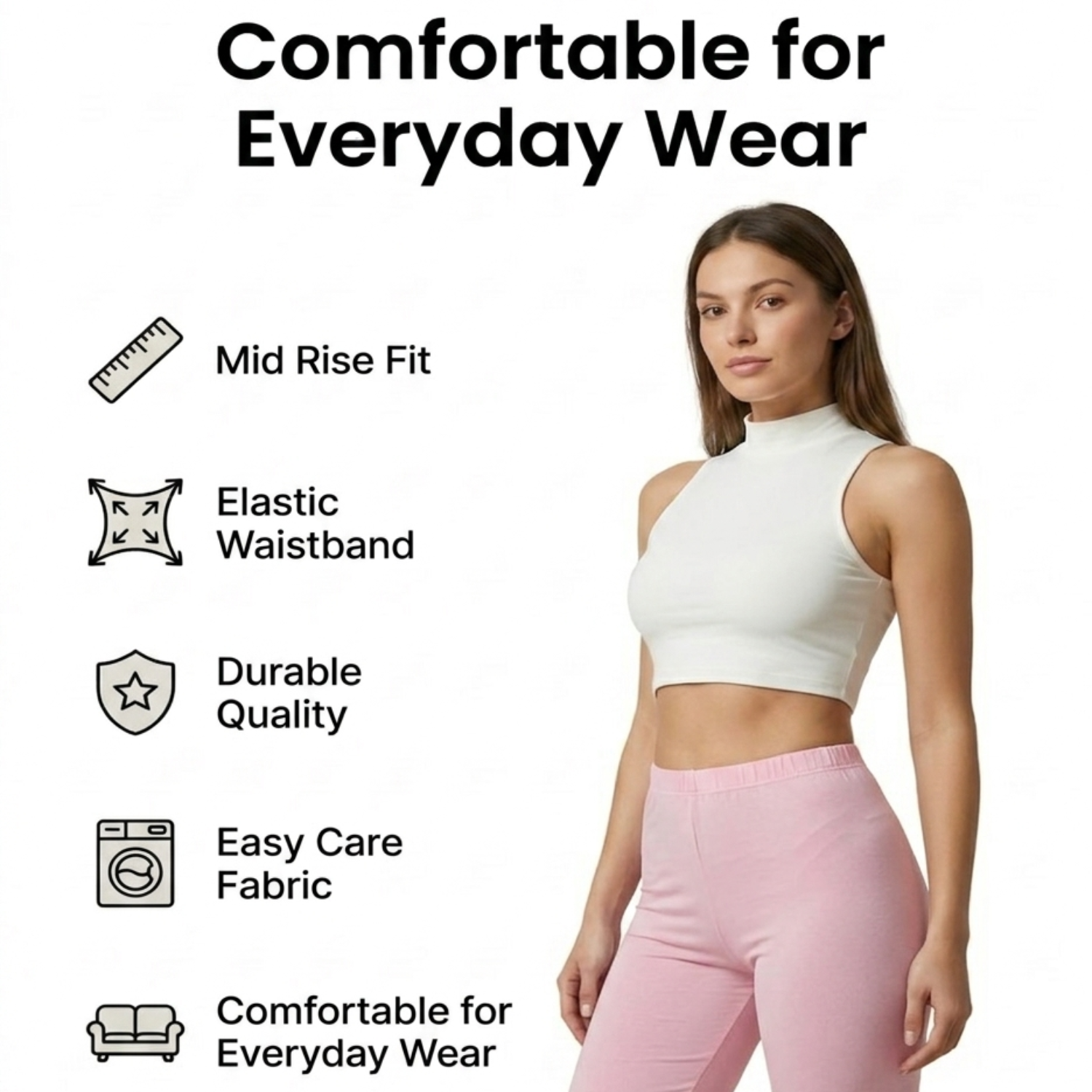 Elen Vosky Women’s Cotton  Shorts (Pack of 2) | Stretchable, Soft & Breathable | Comfortable Elastic Waist Casual Shorts for Daily Wear, Gym & Lounge | Short for women (Medium)
