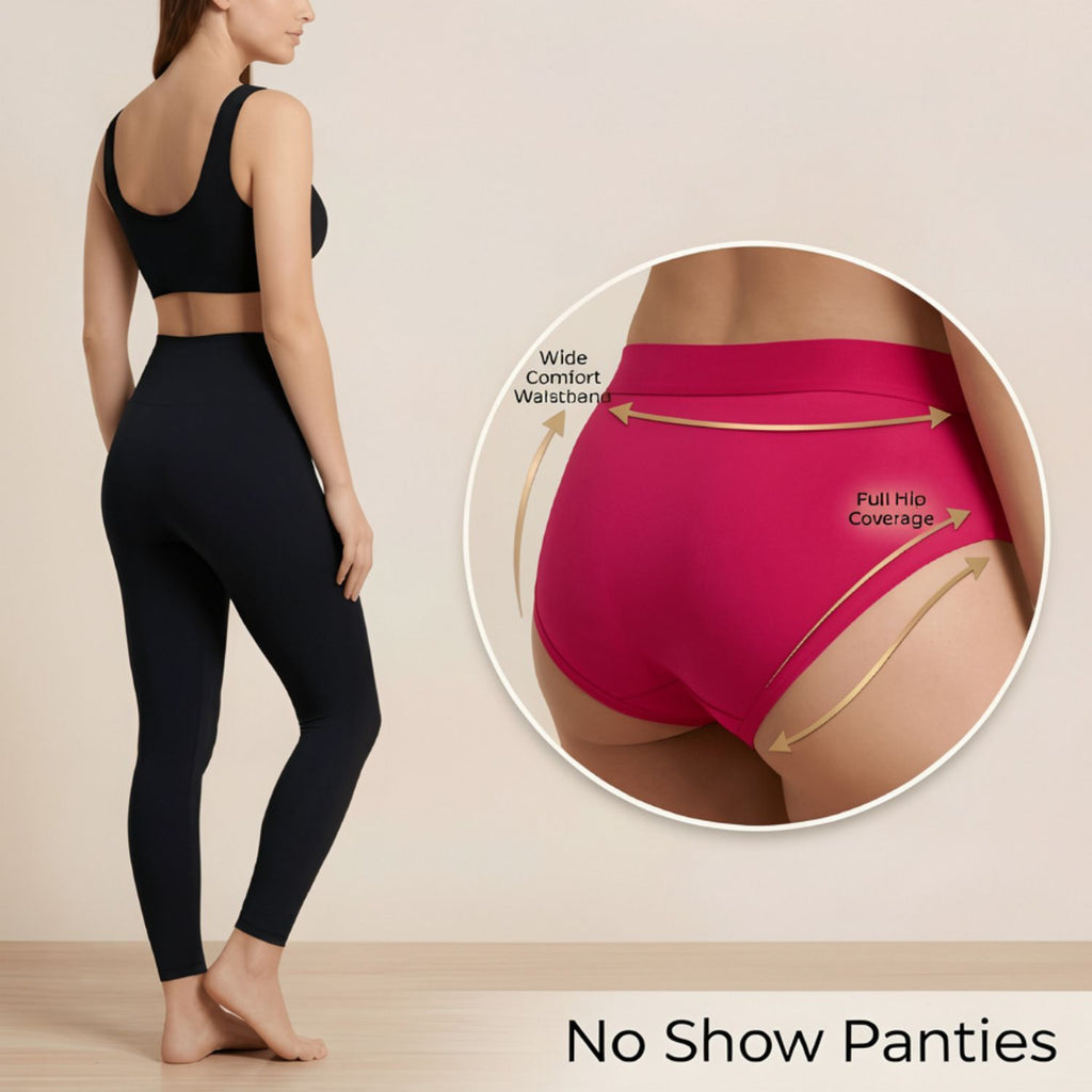 Elen Vosky Women’s Cotton Hipster Panties Pack of 3 | Breathable Cotton Lycra Fabric | Mid Rise Comfort Fit | Full Coverage Innerwear | Stretch Waistband | Anti Odor, Everyday Wear
