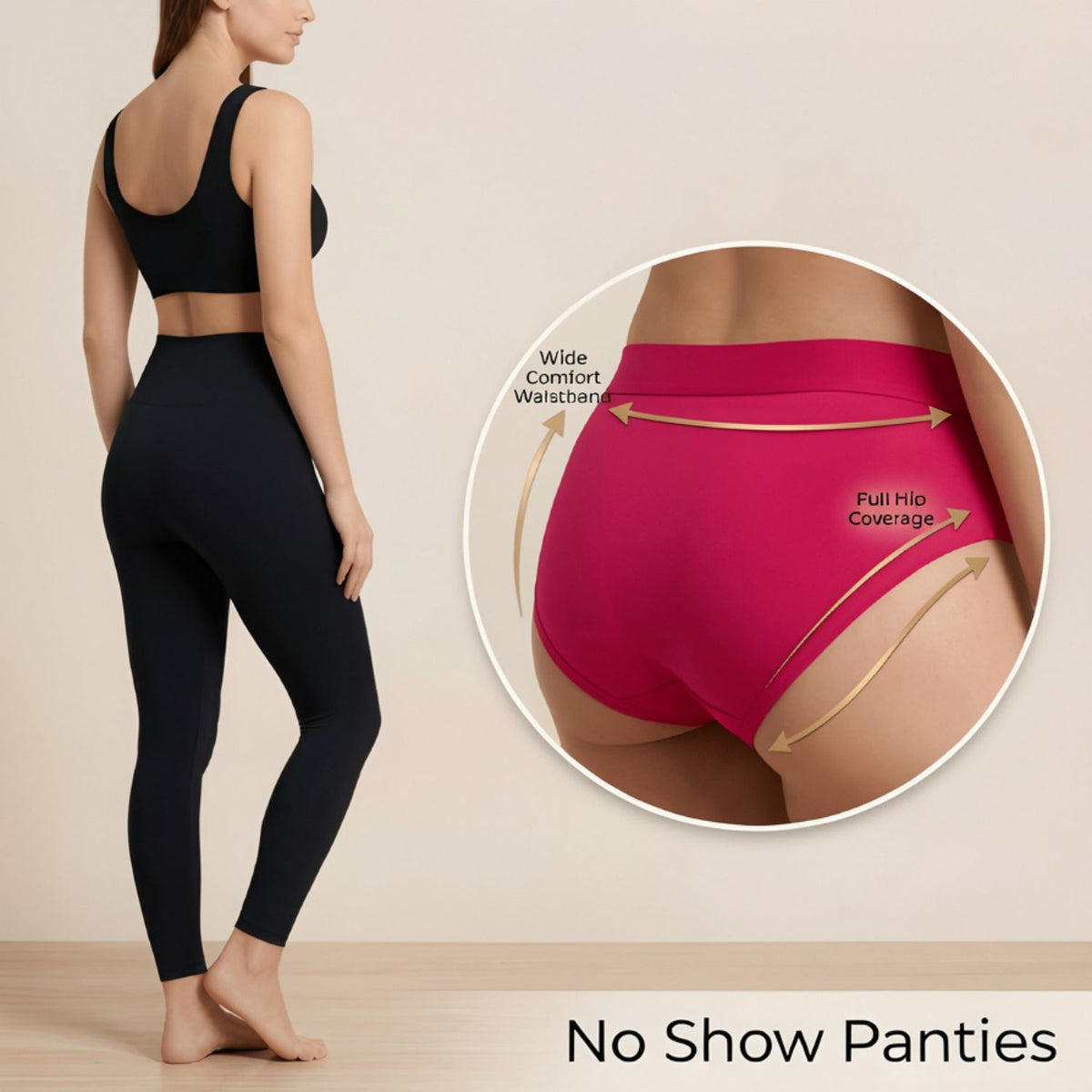 Elen Vosky Women’s Cotton Hipster Panties Pack of 3 | Breathable Cotton Lycra Fabric | Mid Rise Comfort Fit | Full Coverage Innerwear | Stretch Waistband | Anti Odor, Everyday Wear
