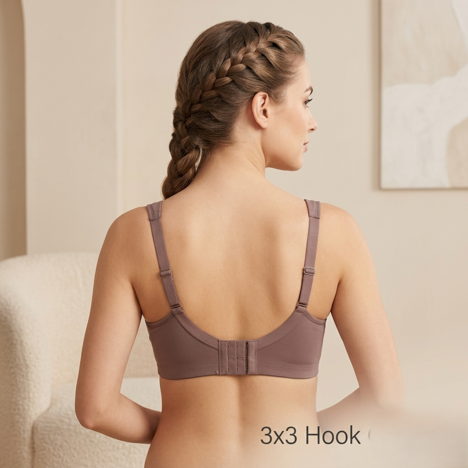 Elen Vosky Premium Bra for Women |  Everyday Comfort Bra | Non-Padded Wirefree Cotton Lycra Bra | Seamless Finish & Adjustable Straps | Everyday Wear