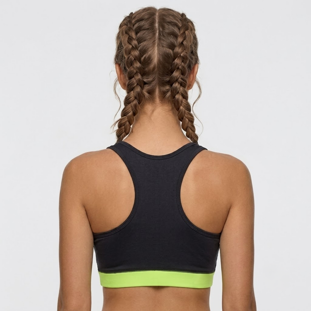 Elen Vosky Women's Racerback Sports Bra | Non-Padded Wirefree Activewear Bra | Soft Stretch Fabric | Breathable Comfort | Medium Support for Gym, Yoga & Daily Wear