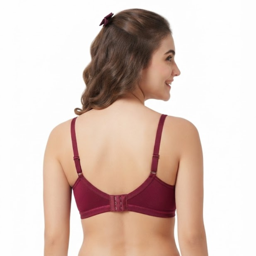 Elen Vosky Non-Padded Bra for Women (Pack of 2) | Seamless Wireless | 3-Hook Back Closure | Adjustable Shoulder Straps | Breathable Cotton Fabric | Everyday Wear