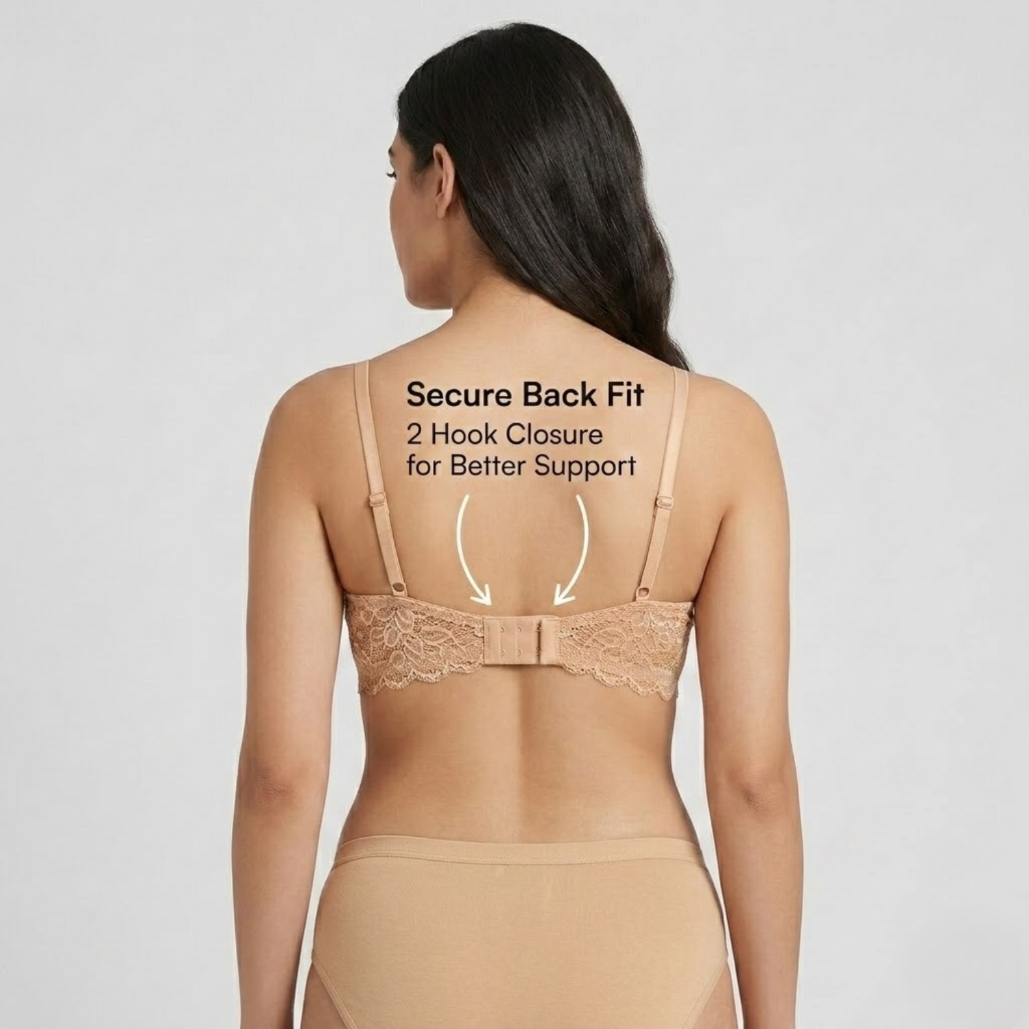 Elen Vosky Women’s Lingerie Set(Pack of 2) | Bra Panty Set with Strappy Detailing |Breathable Cotton Lycra Fabric | Seamless Padded Bra with Lace Bottom Band