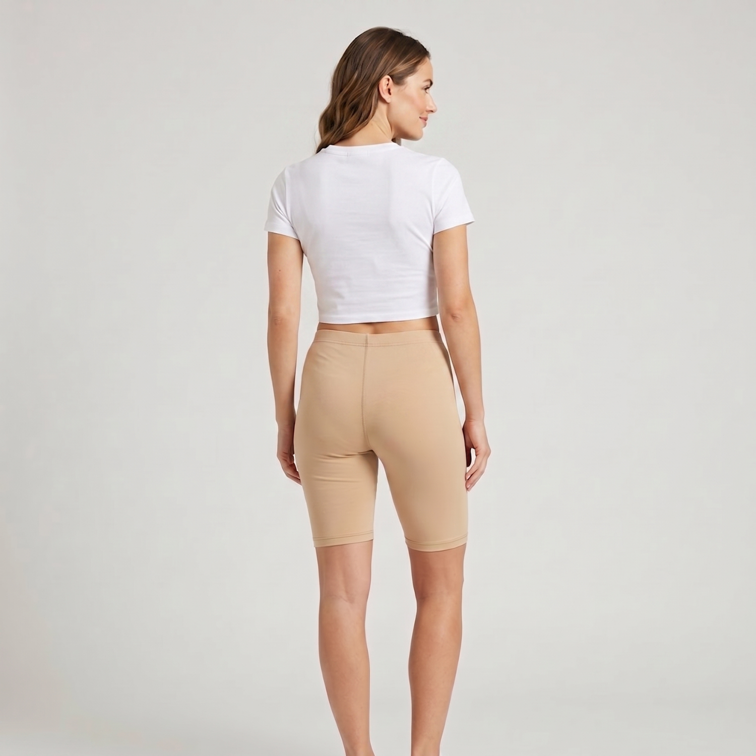 Elen Vosky Women’s Cotton  Shorts (Pack of 2) | Stretchable, Soft & Breathable | Comfortable Elastic Waist Casual Shorts for Daily Wear, Gym & Lounge | Short for women (Medium)