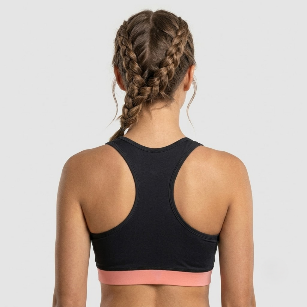 Elen Vosky Women's Racerback Sports Bra | Non-Padded Wirefree Activewear Bra | Soft Stretch Fabric | Breathable Comfort | Medium Support for Gym, Yoga & Daily Wear