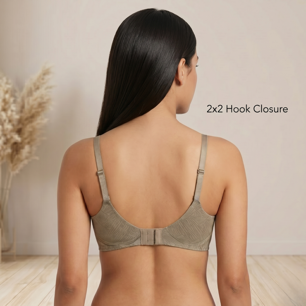 Elen Vosky Padded Bra for Women (Pack of 3) | Push-Up Seamless Adjustable Shoulder Bra | Comfortable Everyday Wear | Lightly Lined Wireless Support | Soft Breathable Lingerie