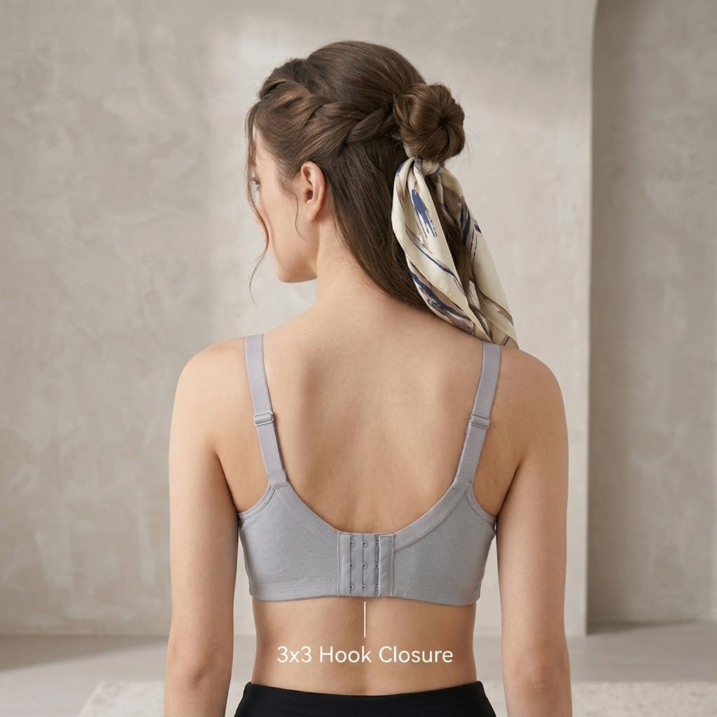 Elen Vosky Premium Women Bra Combo | Seamless Non-Padded Bra with Center Bow Design | 3-Hook Closure | Soft Fine Cotton Fabric | All-Day Comfort(B28)