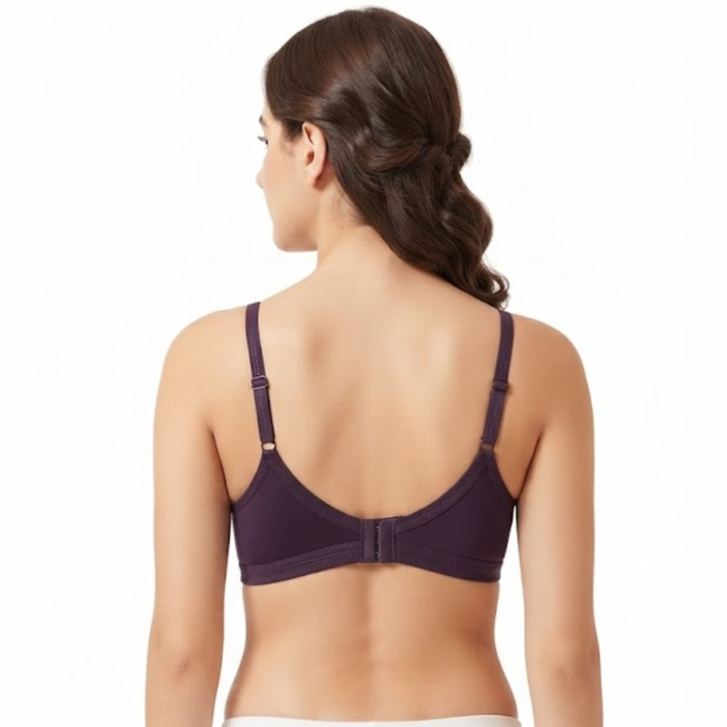 Elen Vosky Non-Padded Bra for Women (Pack of 2) | Seamless Wireless | 3-Hook Back Closure | Adjustable Shoulder Straps | Breathable Cotton Fabric | Everyday Wear