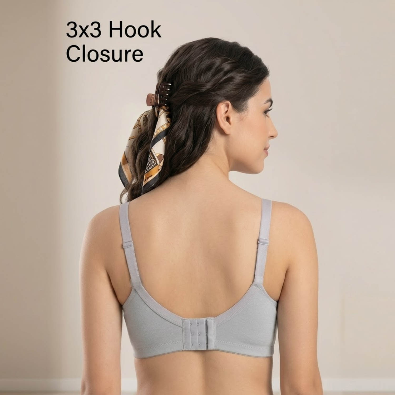 Elen Vosky Premium Women Bra Combo (Pack of 2) | Seamless Non-Padded Bra with Center Bow Design | 3-Hook Closure | Soft Fine Cotton Fabric | All-Day Comfort