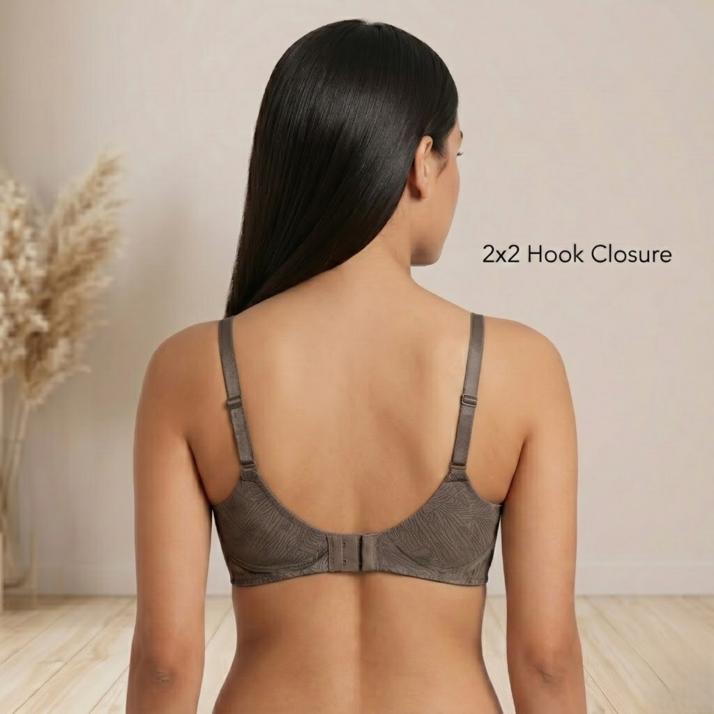 Elen Vosky Padded Bra for Women (Pack of 2) | Push-Up Seamless Adjustable Shoulder Bra | Comfortable Everyday Wear | Lightly Lined Wireless Support | Soft Breathable Lingerie