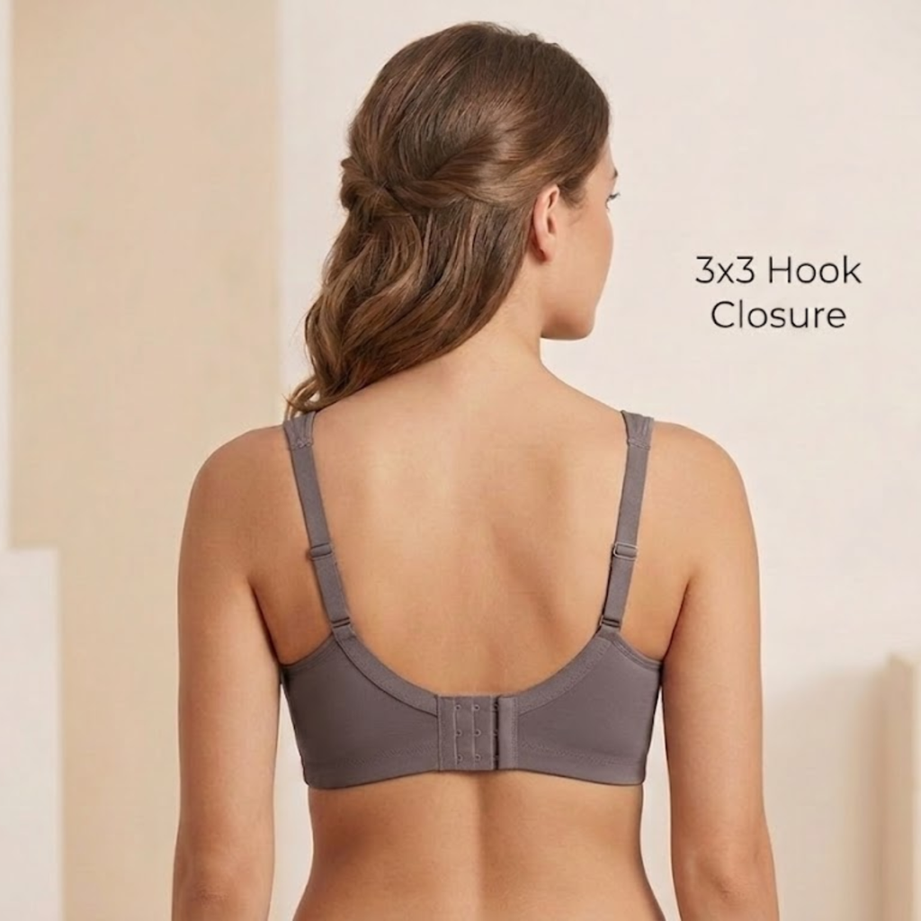 Elen Vosky Premium Bra for Women (Pack of 3) |  Everyday Comfort Bra | Non-Padded Wirefree Cotton Lycra Bra | Seamless Finish & Adjustable Straps | Everyday Wear