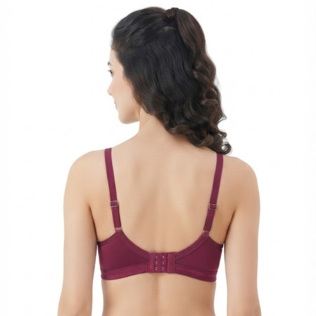 Elen Vosky Non-Padded Bra for Women | Seamless Wireless | 3-Hook Back Closure | Adjustable Shoulder Straps | Breathable Cotton Fabric | Everyday Wear