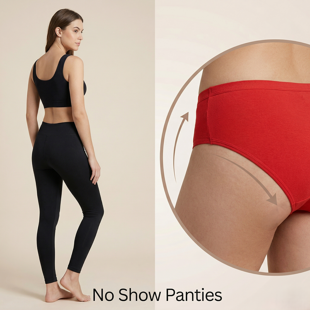 Elen Vosky Women Hipster Panties Pack of 3 | Breathable Cotton Lycra Fabric | Full Coverage Mid Rise Comfort Fit | Stretch Waistband | Anti Odor Everyday Wear