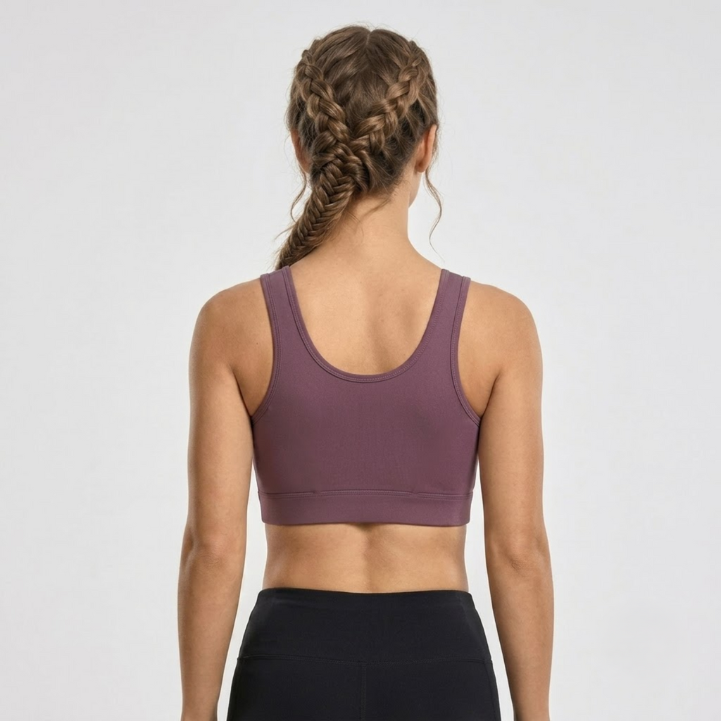 Elen Vosky Front Zip Sports Bra for Women | High Support Racerback Style| Wirefree Activewear |Running, Gym, Yoga & Fitness Bra