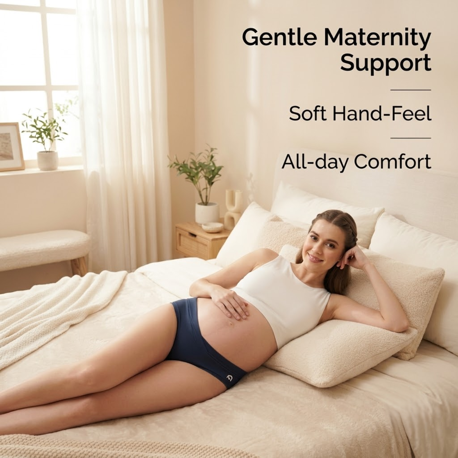 Elen Vosky Maternity Panties for Women | Soft Modal Pregnancy Panty | Full Coverage | Stretch Fit | Pregnancy Comfort