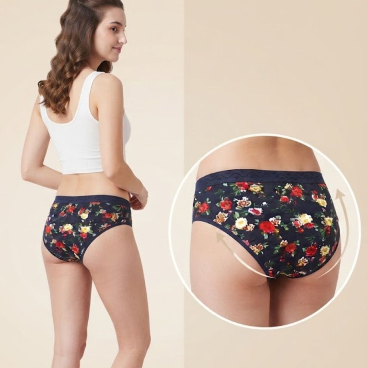 Women's Cotton Blend Low Rise Seamed panty set for women | Underwear for Women combo