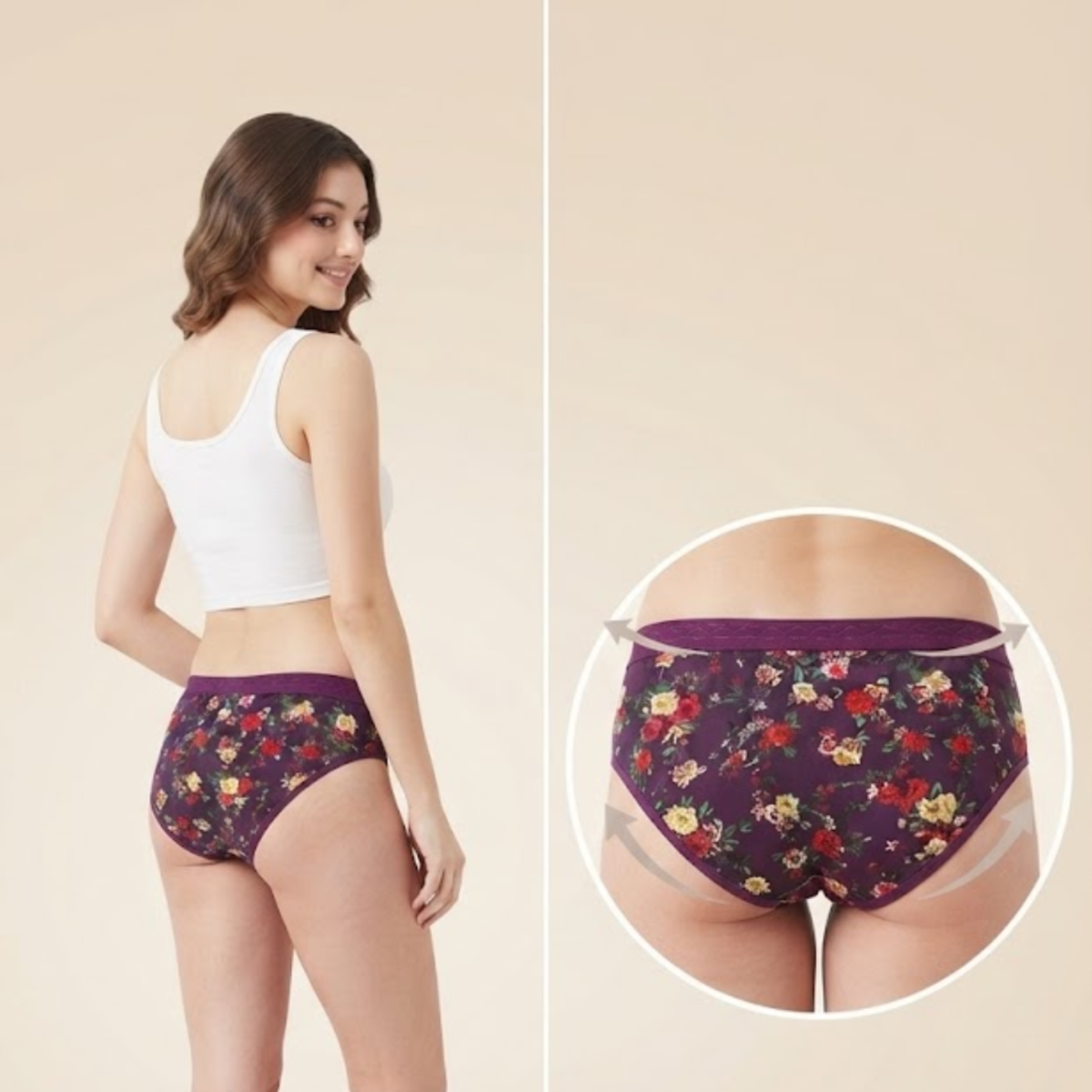 Women's Cotton Blend Low Rise Seamed panty set for women | Underwear for Women combo
