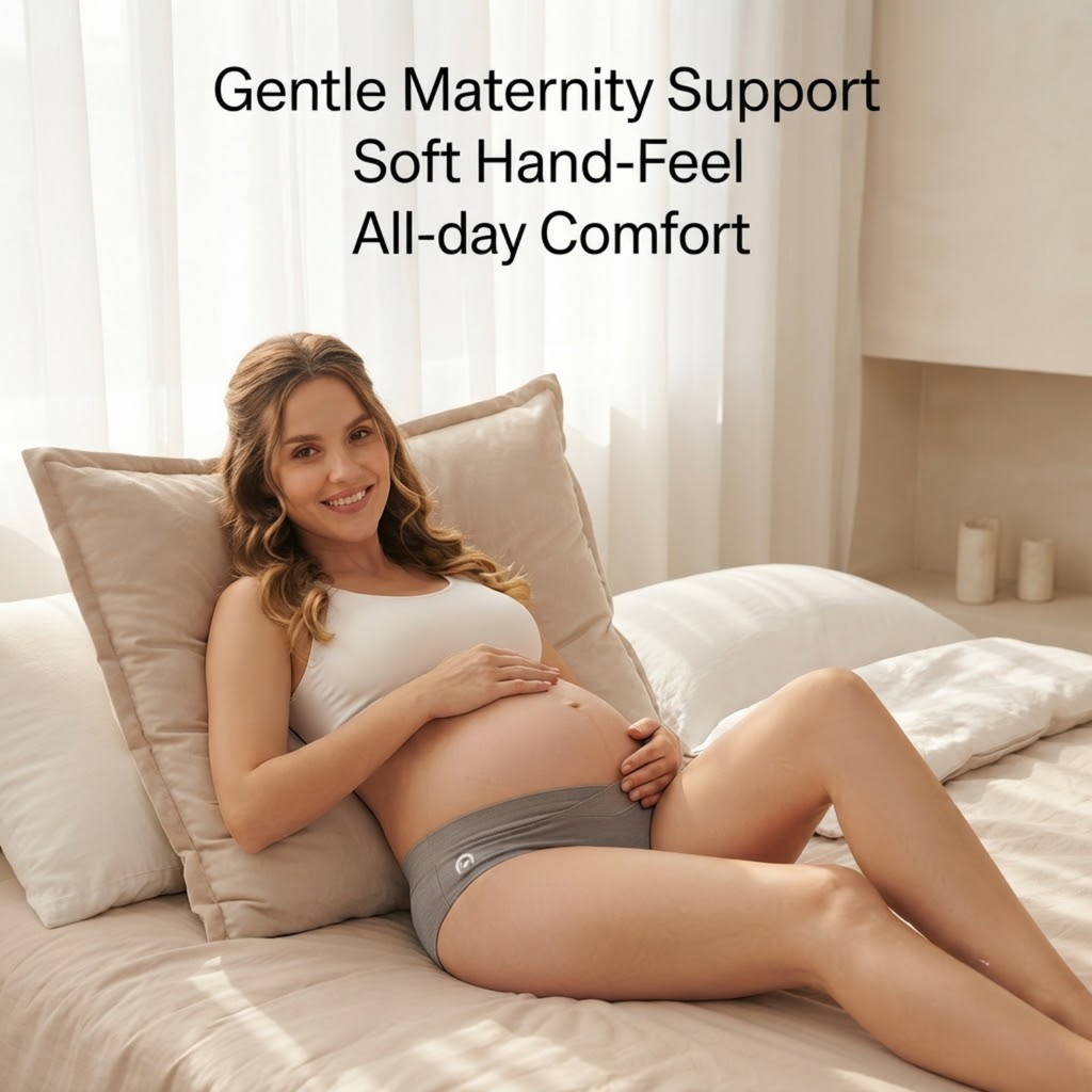 Elen Vosky Maternity Panties for Women (Pack of 3) | Soft Modal Pregnancy Panty | Full Coverage | Stretch Fit | Pregnancy Comfort