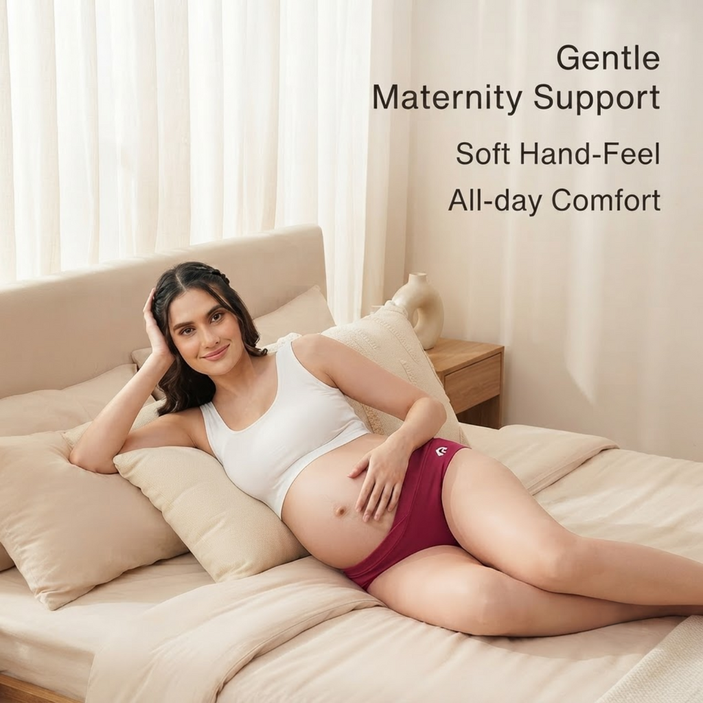 Elen Vosky Maternity Panties for Women | Soft Modal Pregnancy Panty | Full Coverage | Stretch Fit | Pregnancy Comfort