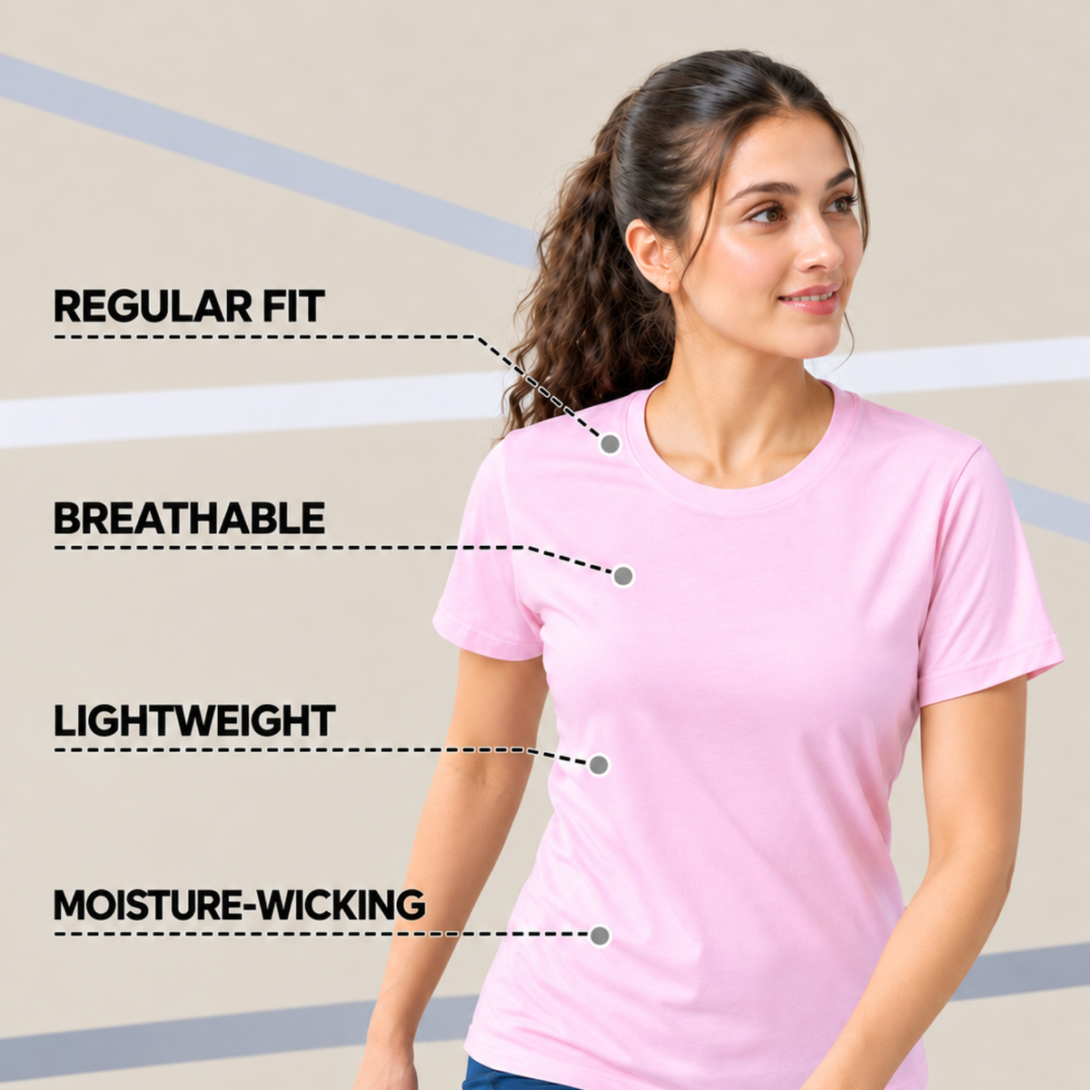 Gym tshirt for women workout | Activewear T-Shirt for Yoga, Workout, Gym I Round Neck Half Sleeve T-Shirt for Women's